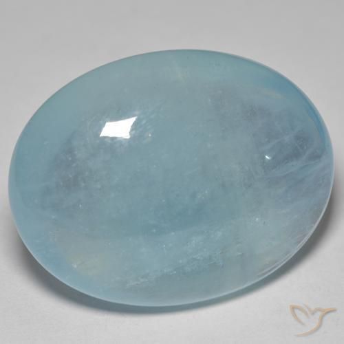 71.79克拉天然蓝晶,椭圆形,透明