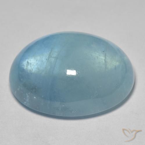 31.95克拉天然蓝晶，椭圆形，透明