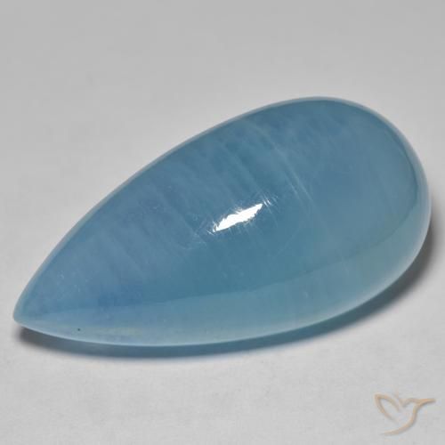 55.68ct 天然 淡蓝色 蓝晶, 梨形, 半透明