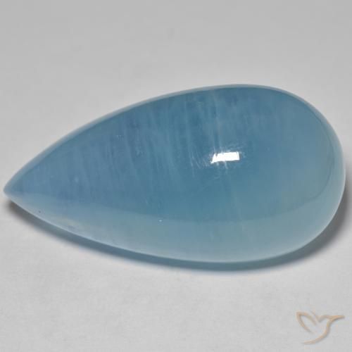 55.68克拉天然蓝晶，梨形，半透明