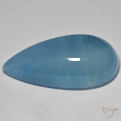 55.68克拉天然蓝晶，梨形，半透明