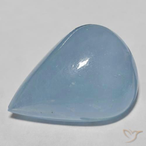 40.79克拉天然蓝晶，梨形，半透明