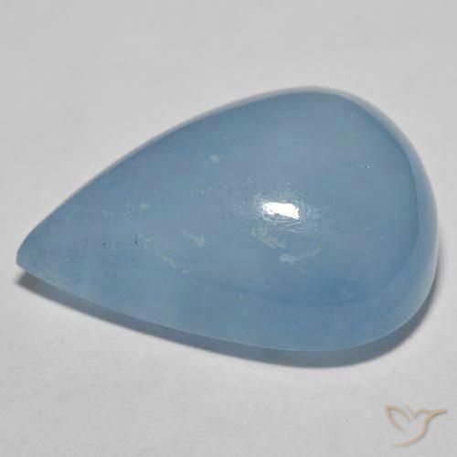 40.79克拉天然蓝晶，梨形，半透明