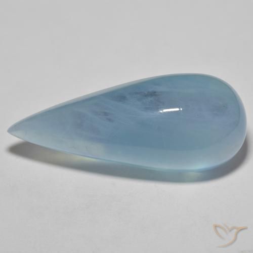 33.43ct 天然 淡蓝色 蓝晶, 梨形, 透明
