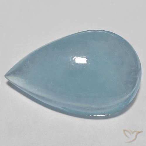 30.15克拉天然蓝晶，梨形，透明