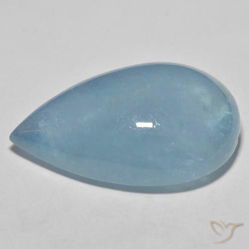 30.15克拉天然蓝晶，梨形，透明