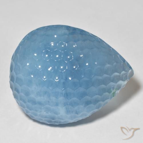 70.80克拉天然蓝晶，梨形，半透明