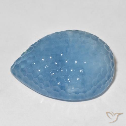 70.80克拉天然蓝晶，梨形，半透明