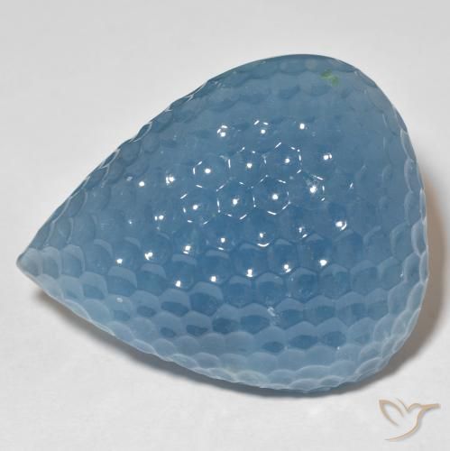 97.31ct 天然 玛雅蓝 蓝晶, 梨形, 半透明