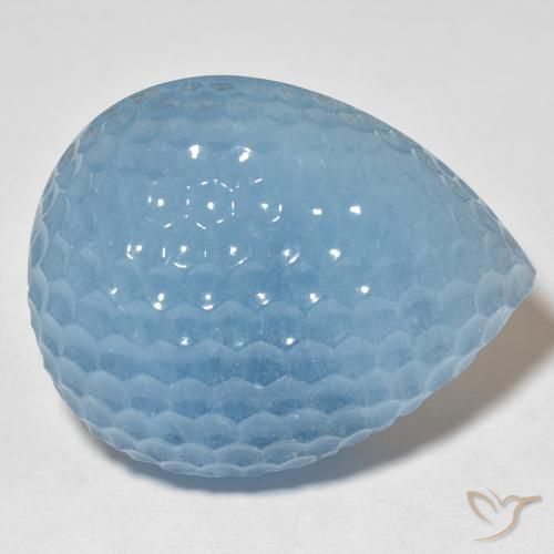 70.51克拉天然蓝晶，梨形，半透明