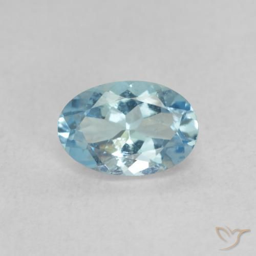 0.44ct 天然 浅水蓝色 蓝晶, 椭圆形, VS