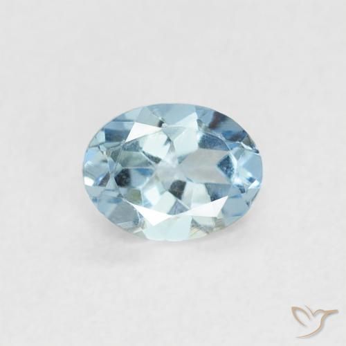 0.29ct 天然 浅蓝色 蓝晶, 椭圆形, VVS-VS