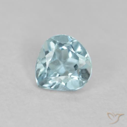 0.21ct 天然 浅蓝绿色 蓝晶, 梨形, VS
