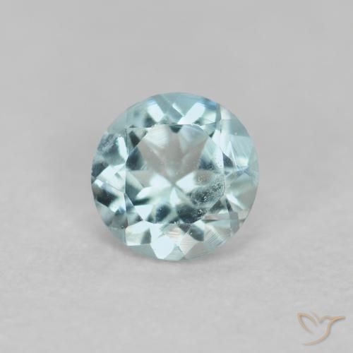 0.22ct 天然 浅蓝绿色 蓝晶, 圆形的, VS