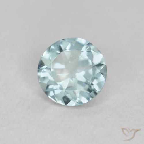 0.24ct 天然 浅蓝绿色 蓝晶, 圆形的, VS