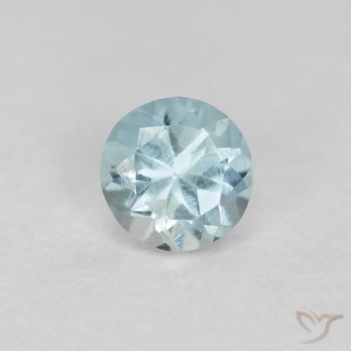 0.23ct 天然 浅蓝绿色 蓝晶, 圆形的, VS