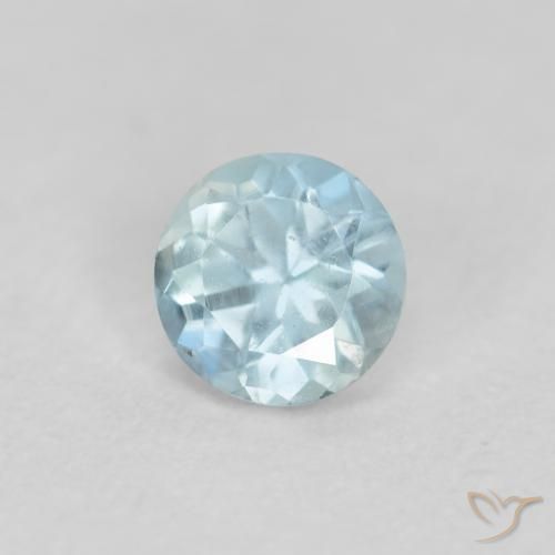 0.28克拉天然蓝晶，圆形的，VS