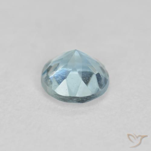 0.28克拉天然蓝晶，圆形的，VS
