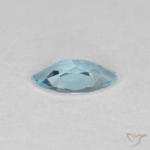 0.20克拉天然蓝晶，榄尖形，VVS-VS