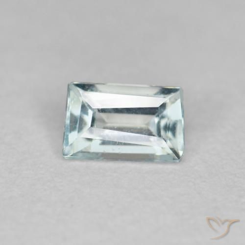 0.33ct 天然 浅水蓝色 蓝晶, 狭长方形, VVS-VS