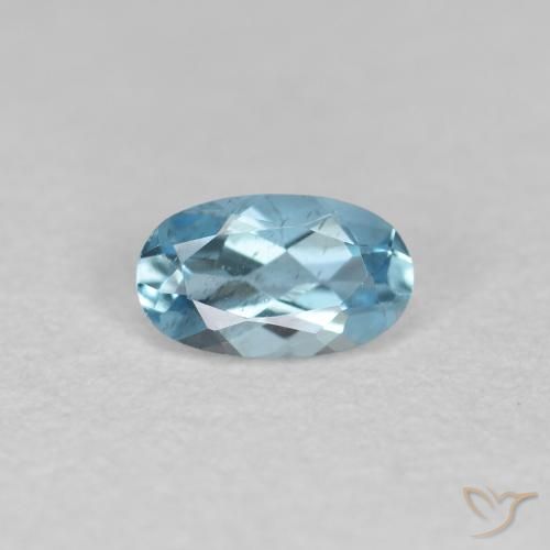 0.23ct 天然 中蓝 蓝晶, 椭圆形, VVS-VS