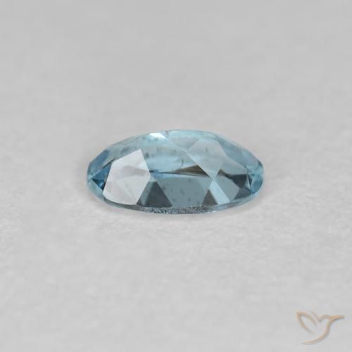0.23克拉天然蓝晶，椭圆形，VVS-VS