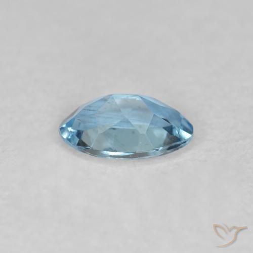 0.17克拉天然海蓝宝石，椭圆形切割，4.8×3毫米，VVS-VS