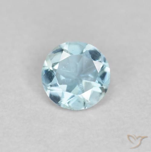 0.18ct 天然 天蓝 蓝晶, 圆形的, VVS-VS