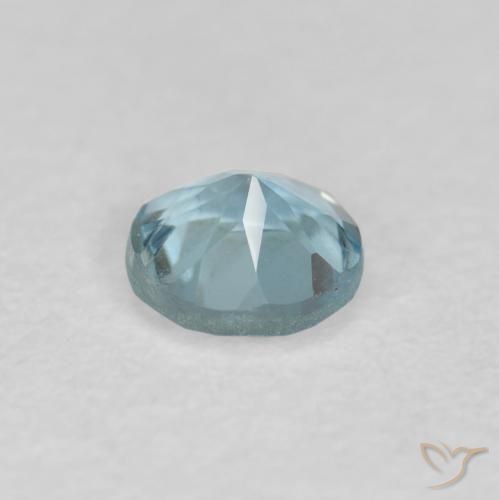 0.18克拉天然蓝晶，圆形的，VVS-VS