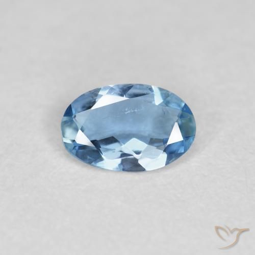 0.26ct 天然 淡蓝色 蓝晶, 椭圆形, VS