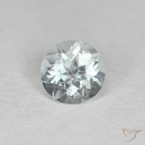 0.33ct 天然 浅水蓝色 蓝晶, 圆形的, VVS-VS