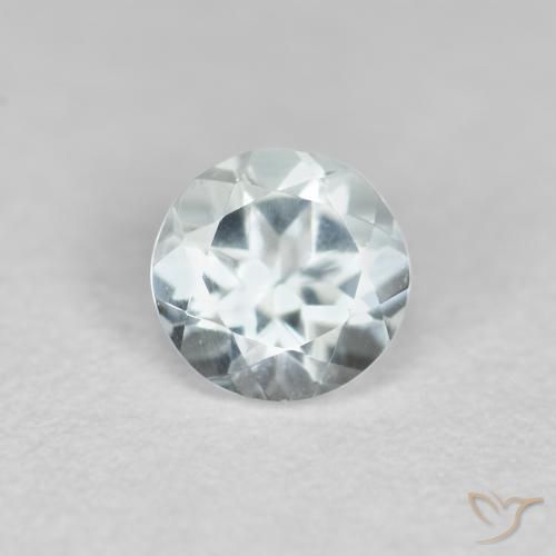 0.41ct 天然 淡蓝 蓝晶, 圆形的, VVS-VS