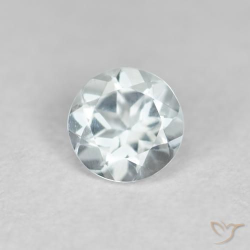 0.41克拉天然蓝晶，圆形的，VVS-VS