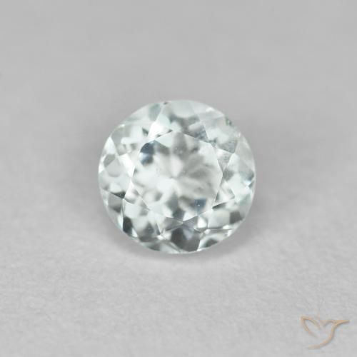 0.42ct 天然 浅水蓝色 蓝晶, 圆形的, VVS-VS