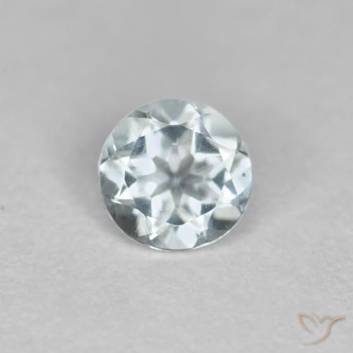0.35ct 天然 浅绿蓝 蓝晶, 圆形的, VVS-VS