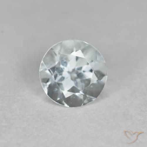 0.40ct 天然 浅绿蓝 蓝晶, 圆形的, VS
