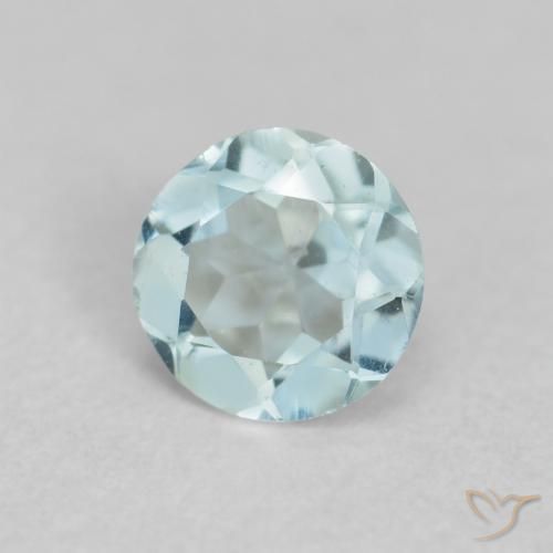 0.22克拉天然蓝晶，圆形的，VVS-VS