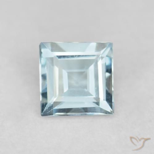 0.22ct 天然 浅蓝色 蓝晶, 正方形, VVS