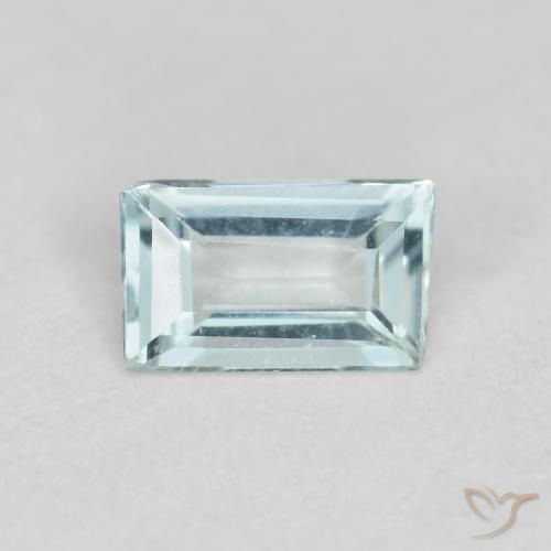 0.25ct 天然 浅蓝色 蓝晶, 狭长方形, VVS