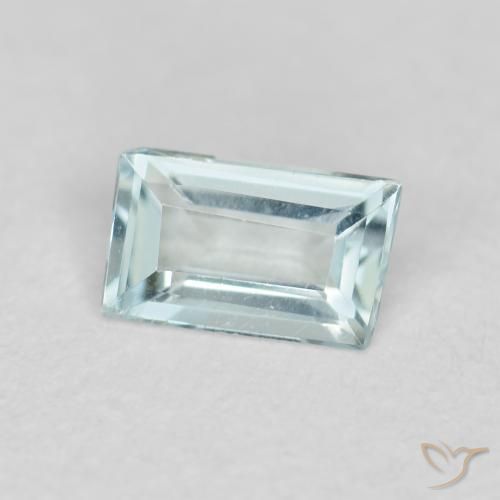 0.25克拉天然蓝晶，狭长方形，VVS