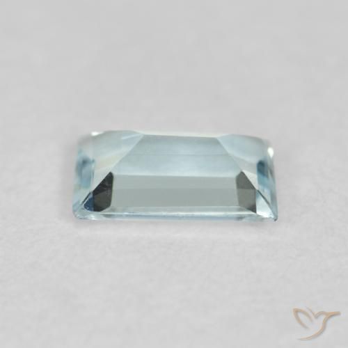 0.25克拉天然蓝晶，狭长方形，VVS