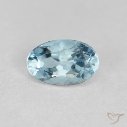 0.21ct 天然 绿蓝色 蓝晶, 椭圆形, VVS