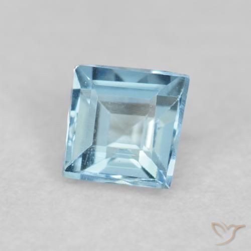 0.16克拉天然蓝晶，正方形，VVS-VS