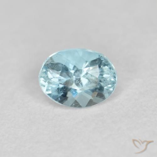 0.30ct 天然 浅水蓝色 蓝晶, 椭圆形, VS-SI