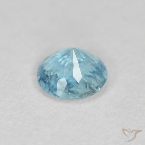 0.34克拉天然蓝晶，圆形的，VS-SI