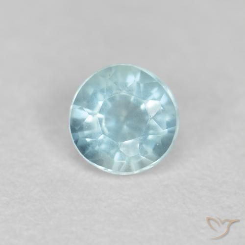 0.18ct 天然 浅蓝色 蓝晶, 圆形的, VS-SI