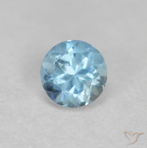0.20ct 天然 瑞士蓝 蓝晶, 圆形的, VS-SI