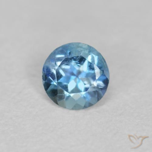 0.20ct 天然 淡蓝色 蓝晶, 圆形的, VS-SI