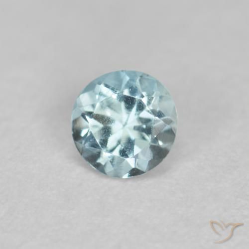 0.20ct 天然 浅蓝色 蓝晶, 圆形的, VS-SI