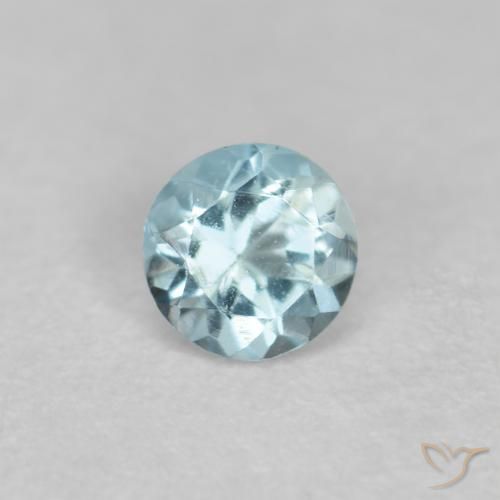 0.20克拉天然蓝晶，圆形的，VS-SI
